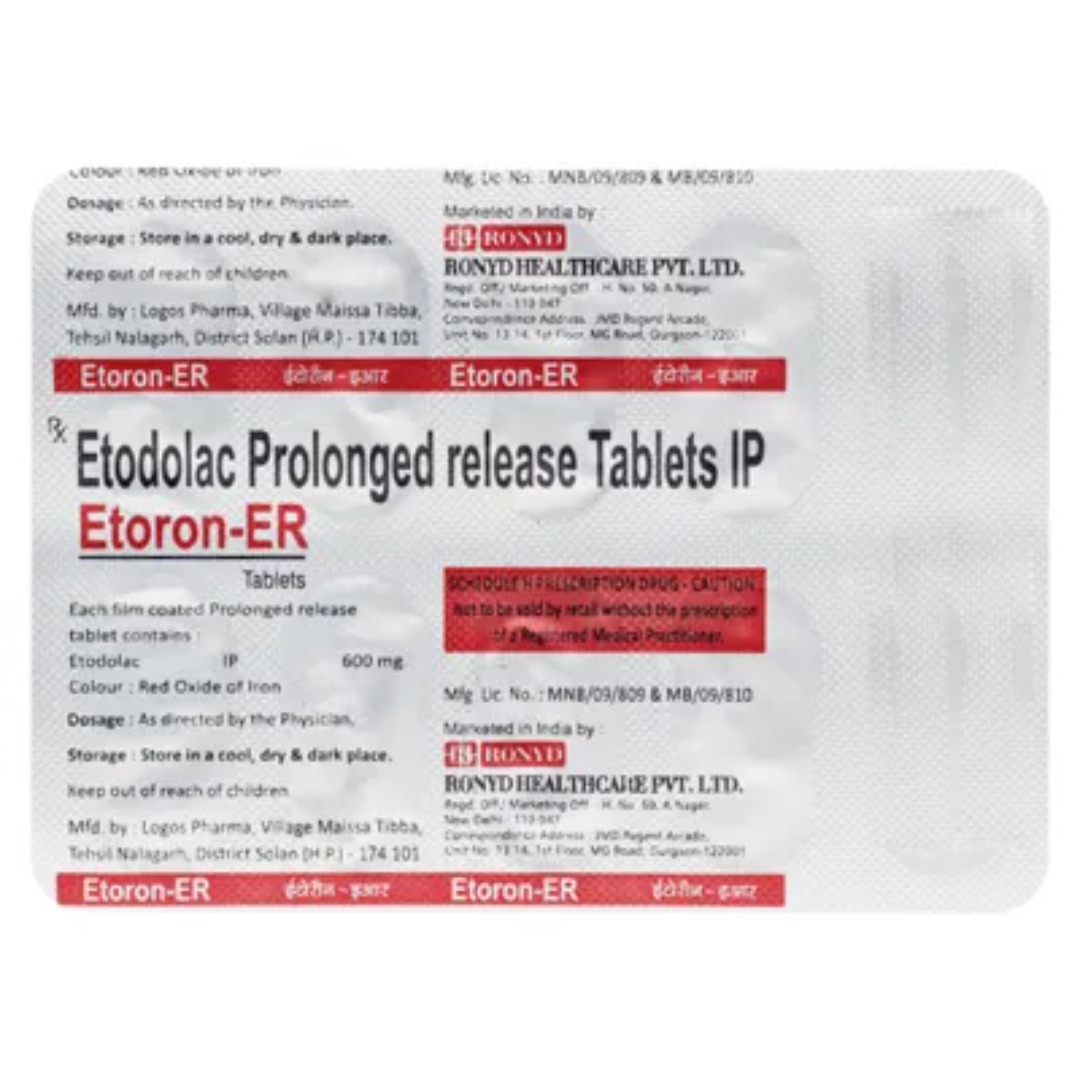 Etoron 600mg Tablet ER - Uses, Price, Side Effects, Substitute