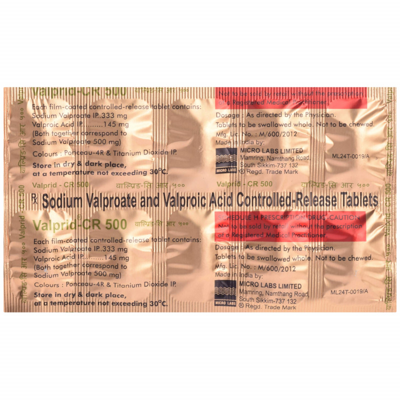 Valprid CR 500 Tablet Valprid CR 500 Tablet