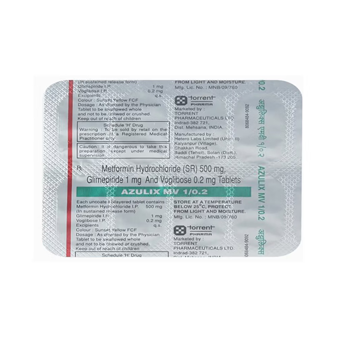 Azulix MV 1mg/500mg/0.2mg Tablet SR