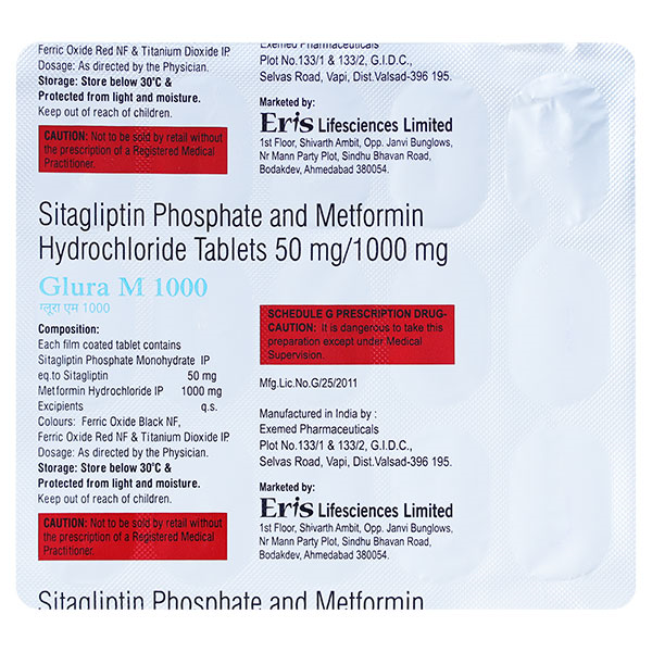 Glura M 50mg/1000mg Tablet