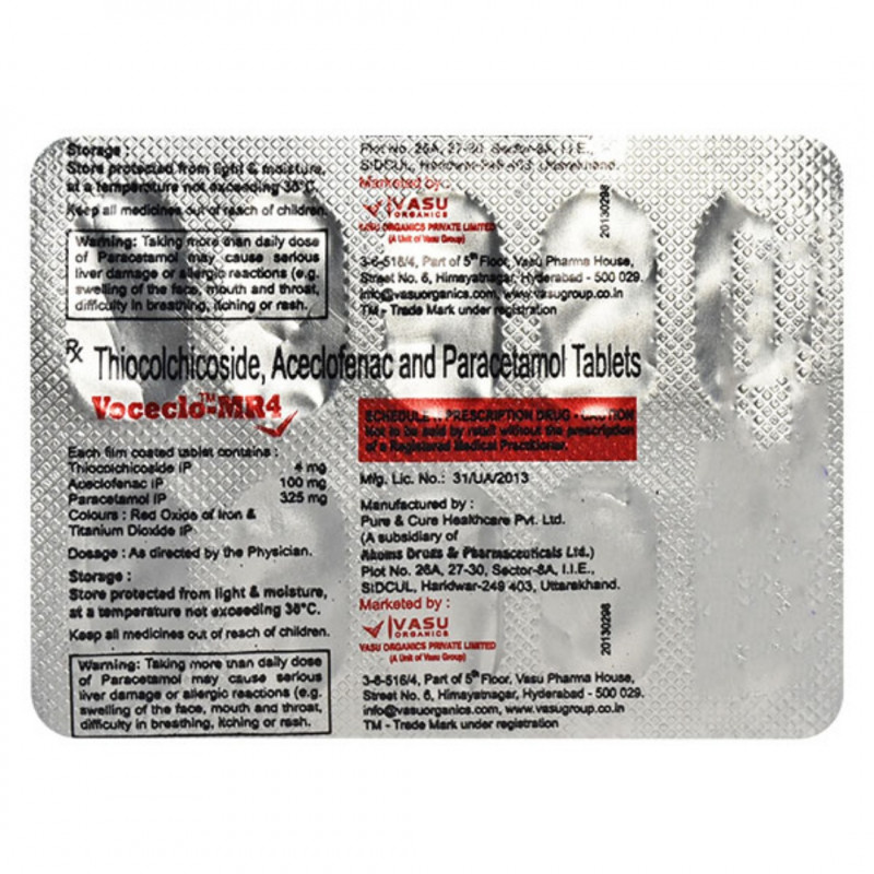 Voceclo MR 4mg/100mg/325mg Tablet Voceclo MR 4mg/100mg/325mg Tablet
