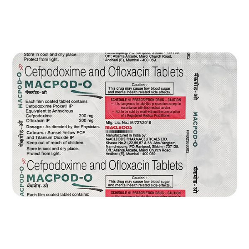 Macpod O 200 mg/200 mg Tablet Macpod O 200 mg/200 mg Tablet