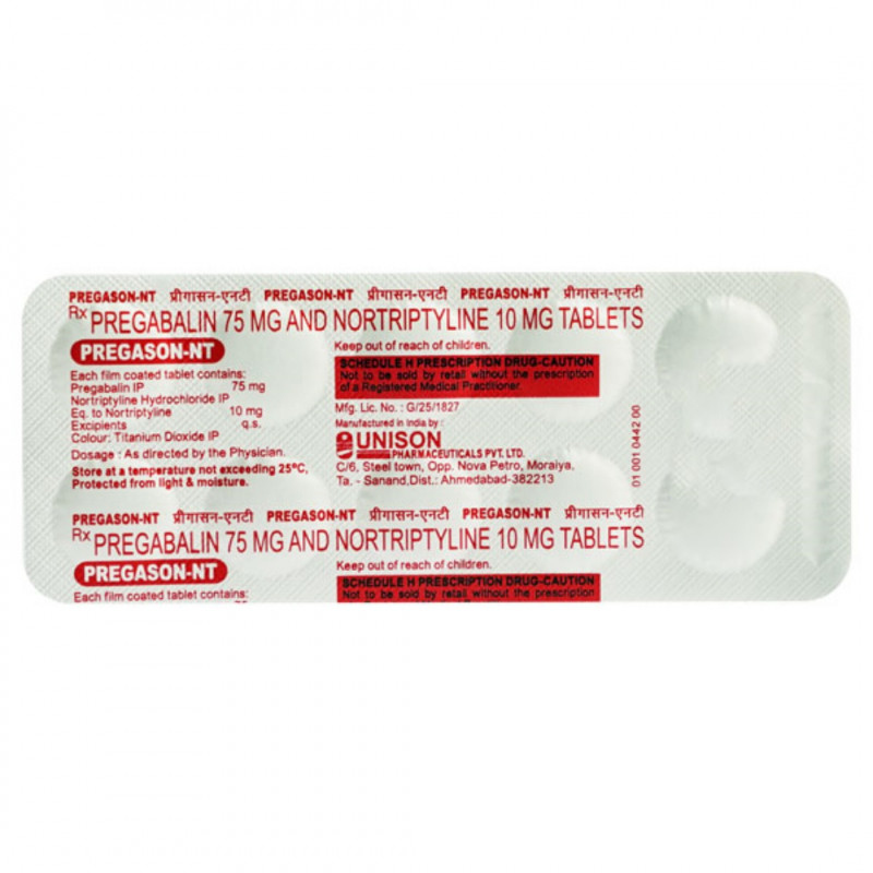 Pregason NT 75mg/10mg Tablet Pregason NT 75mg/10mg Tablet