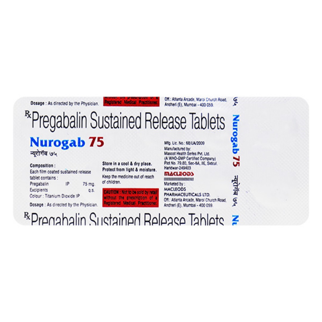 Neurogin Nurogab M 750mcg/75mg Tablet - Uses, Price, Side Effects, Substitute