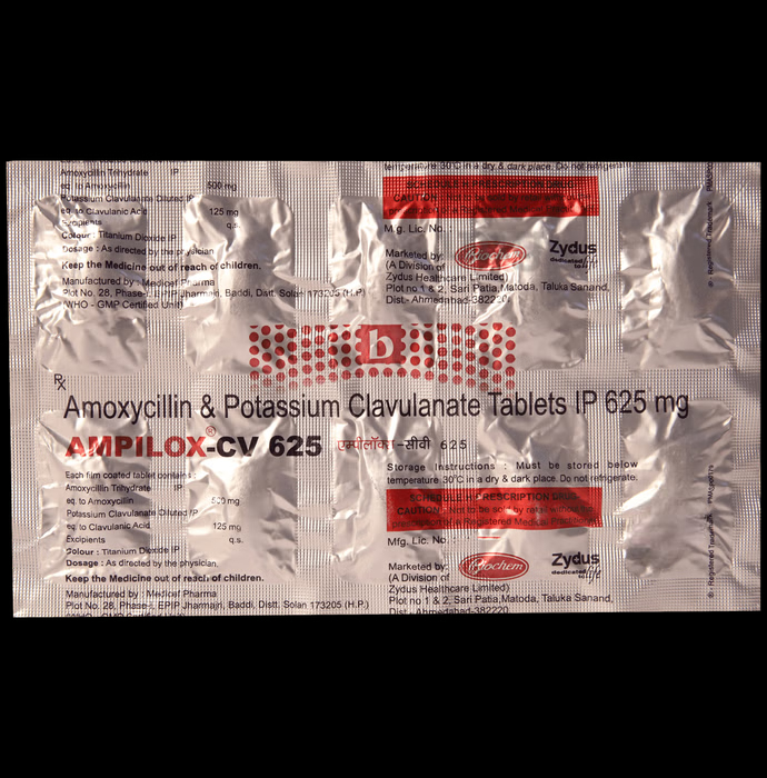 Ampilox CV 500mg/125mg Tablet