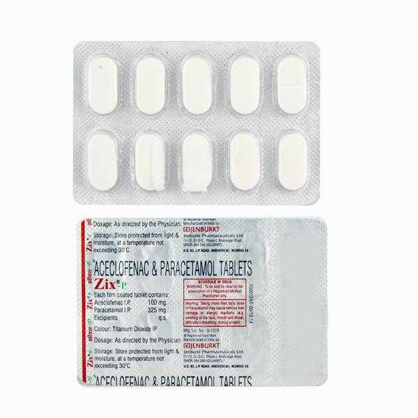Zix P 100mg/325mg Tablet