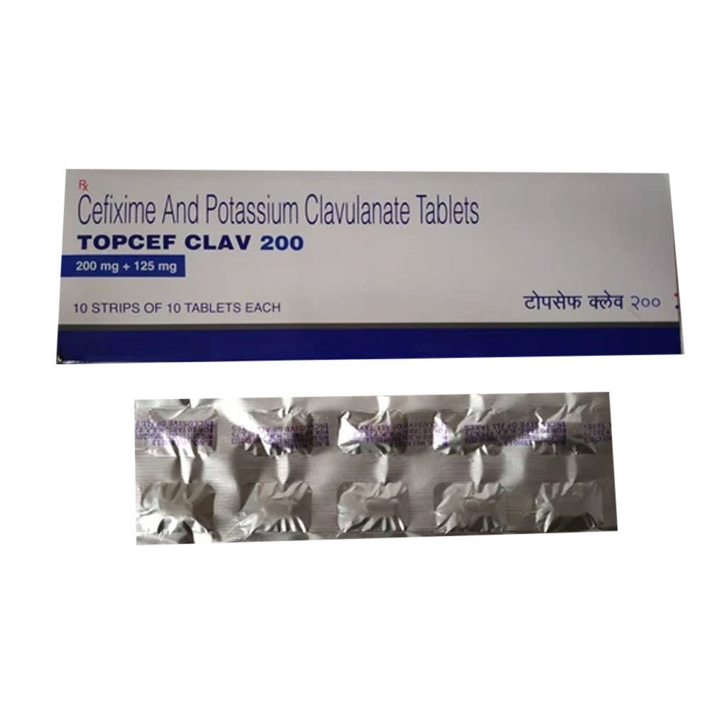 Topcef Clav 200mg/125mg Tablet