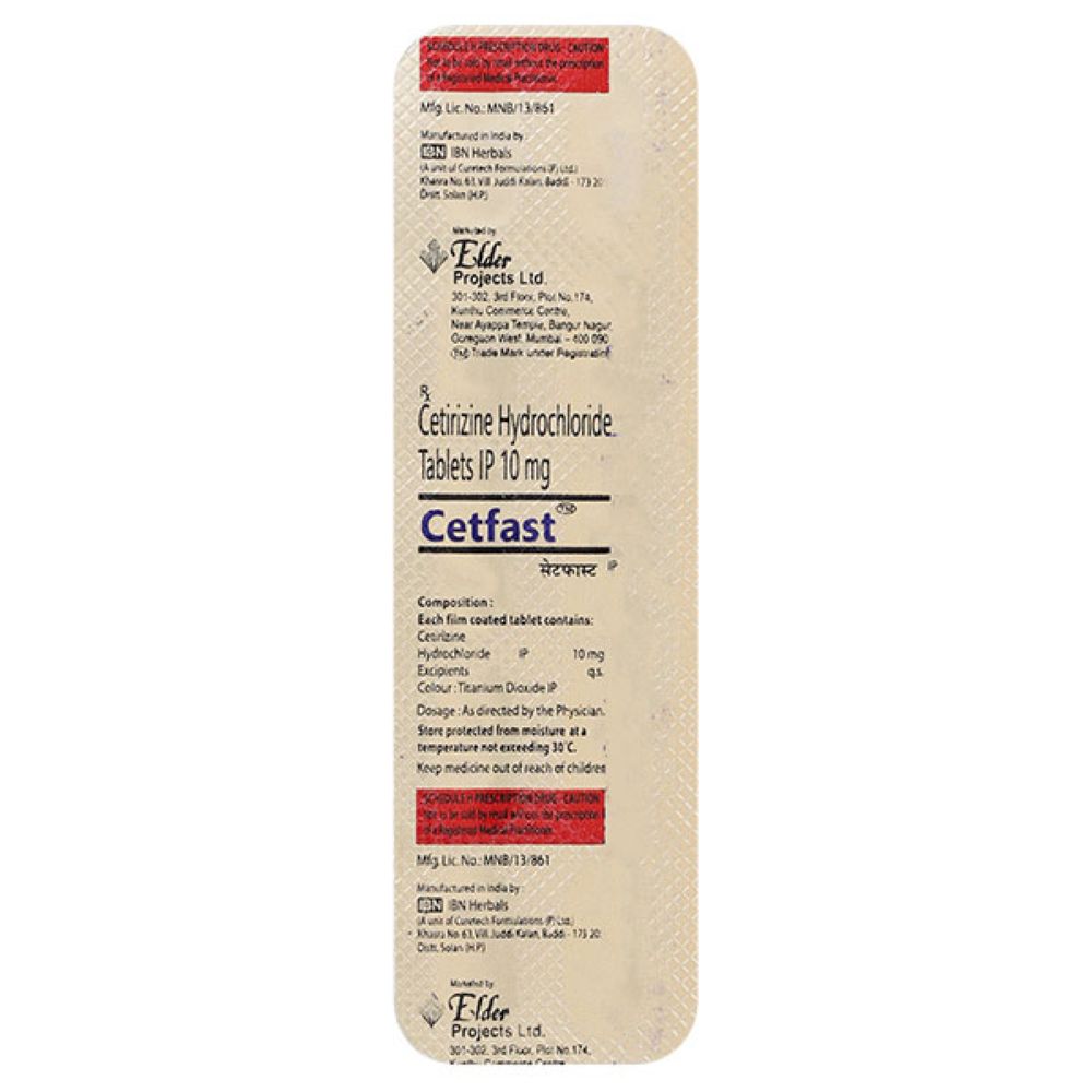 Cetfast 10mg Tablet