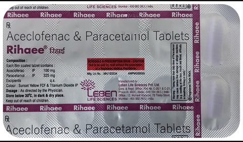 Rihaee 100mg/325mg Tablet