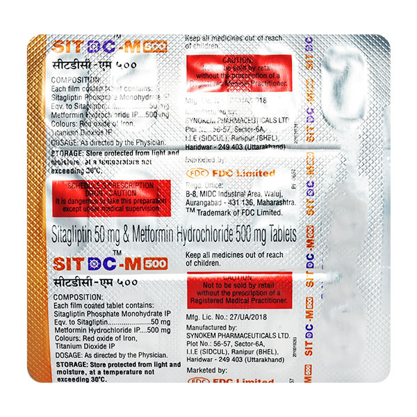 Sitdc M 50mg/500mg Tablet