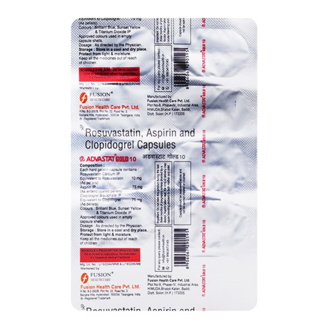 Advastat Gold 75mg/10mg/75mg Capsule