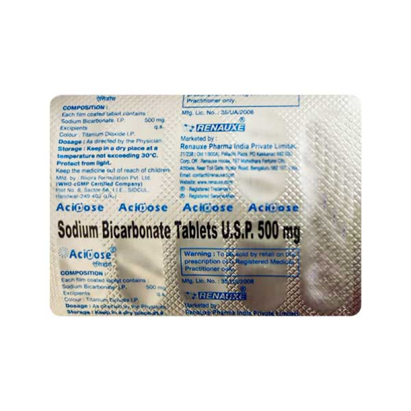 Acidose 500mg Tablet Acidose 500mg Tablet
