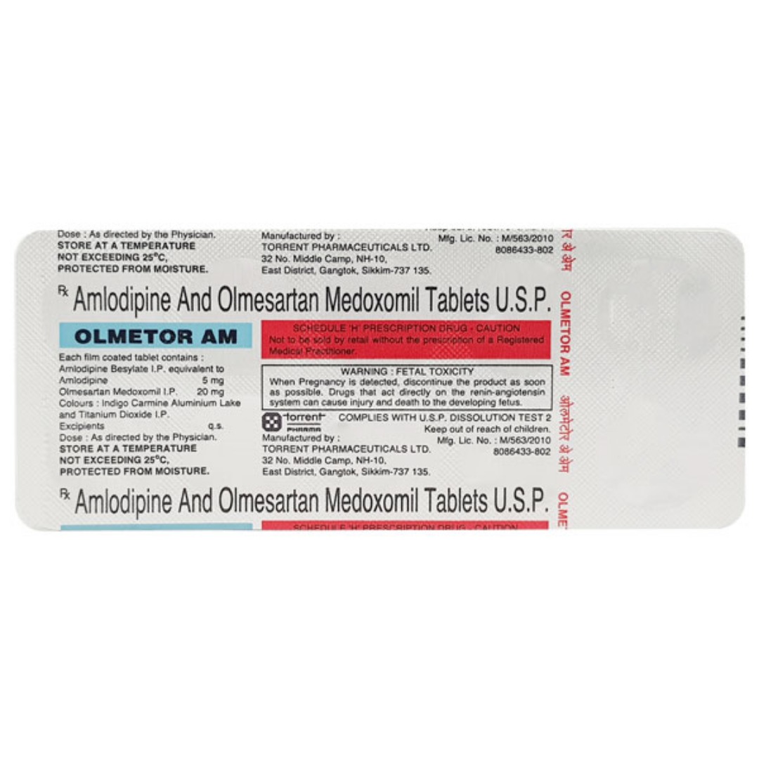 Olmetop AM 20mg/5mg Tablet