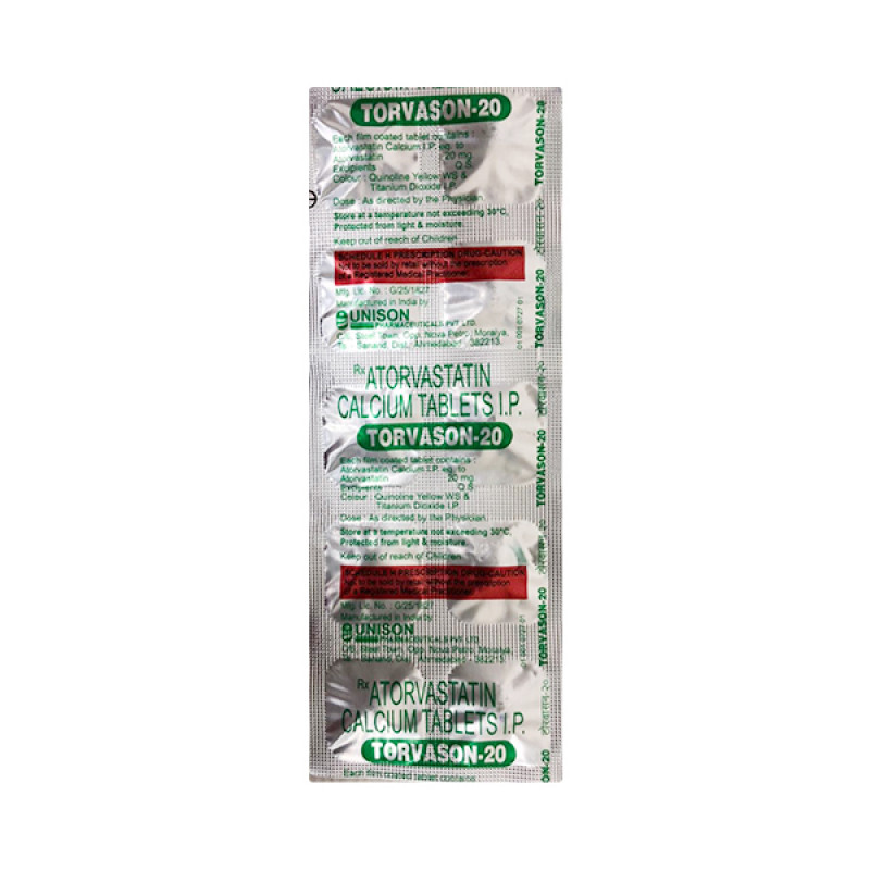 Torvason 20mg Tablet Torvason 20mg Tablet