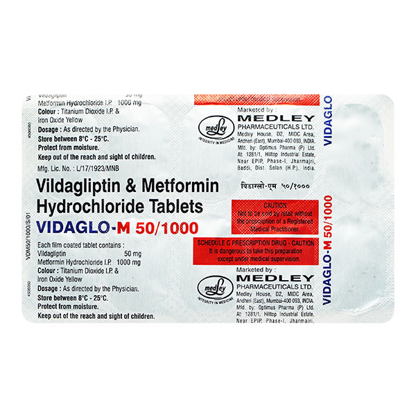 Vidaglo M 50/1000 Tablet