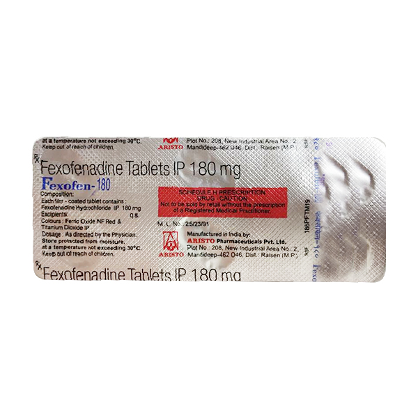 Fexofn 180mg Tablet - Uses, Price, Side Effects, Substitute