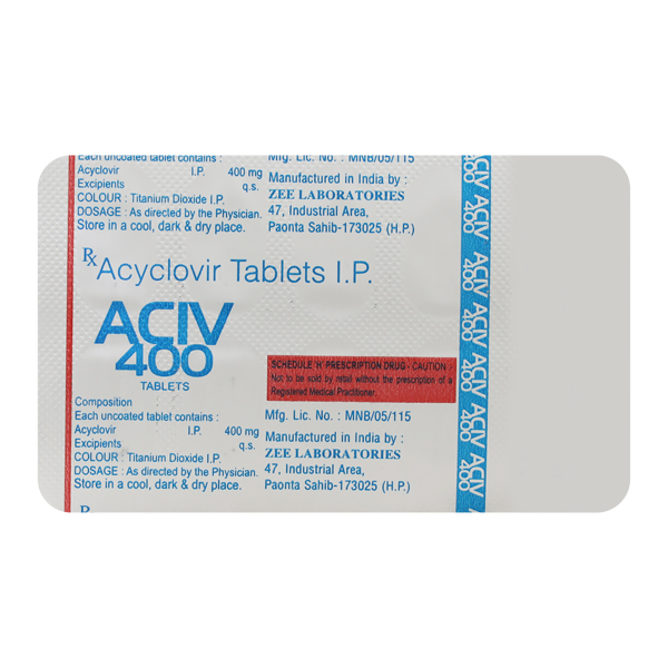 Aciv 400mg Tablet - Uses, Price, Side Effects, Substitute