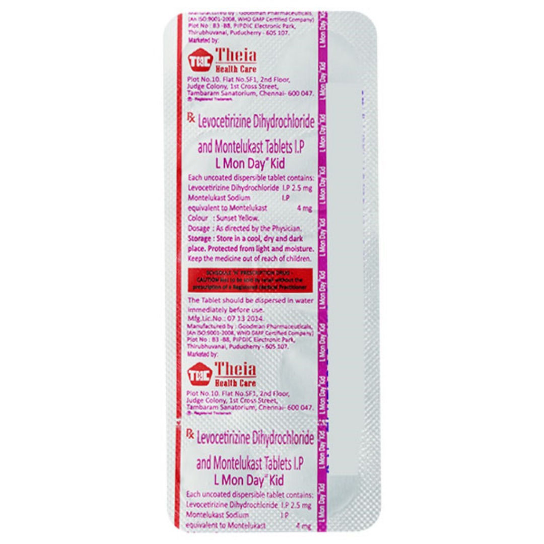 L Monday Kid 2.5mg/4mg Tablet