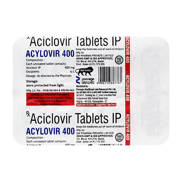 Acylovir 400mg Tablet