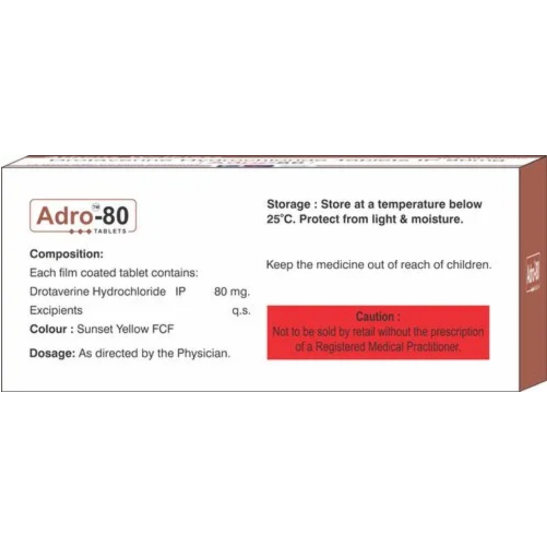 Adro 80mg Tablet - Uses, Price, Side Effects, Substitute