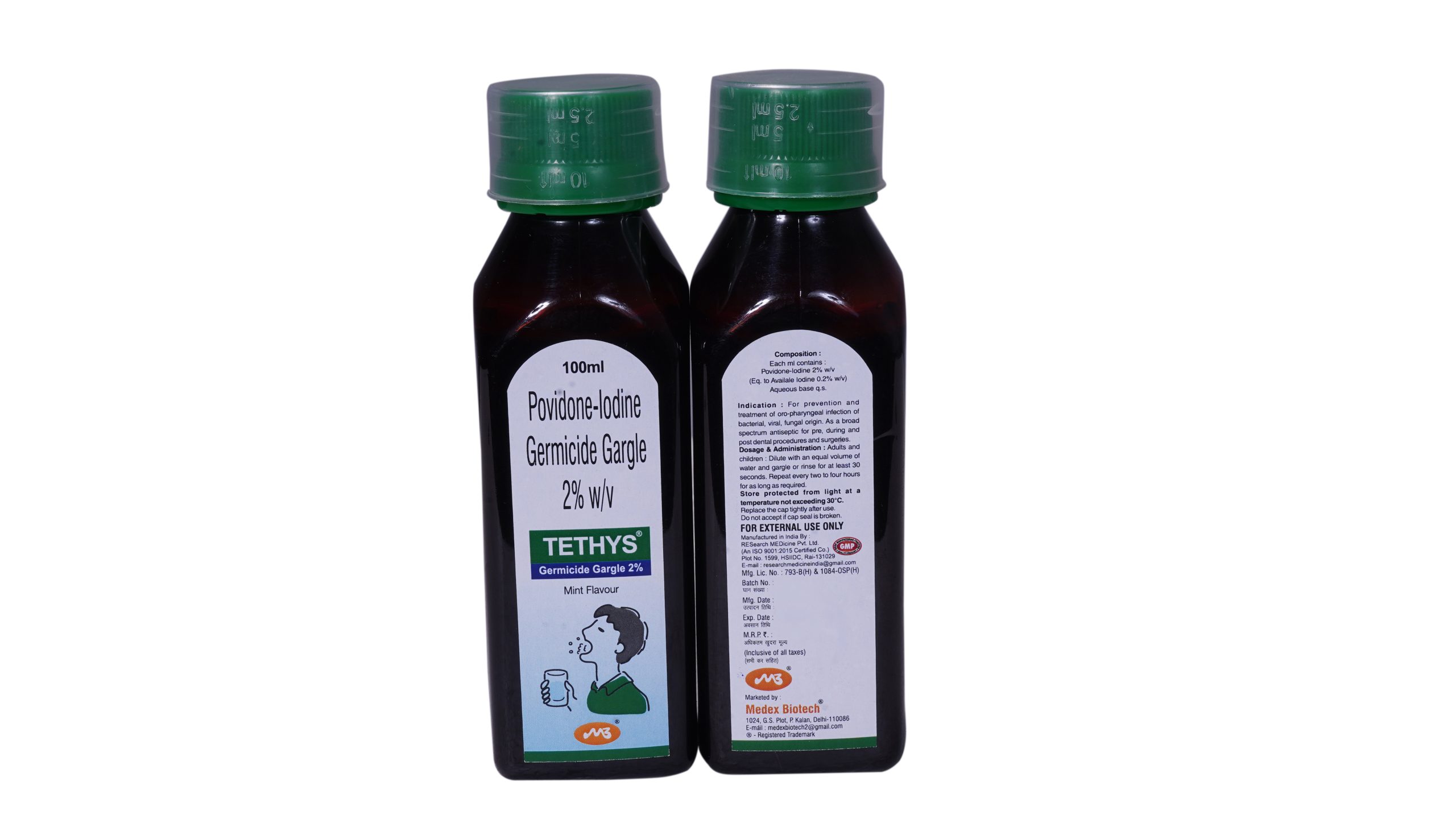 Tethys Germicide Gargle 2% Mint