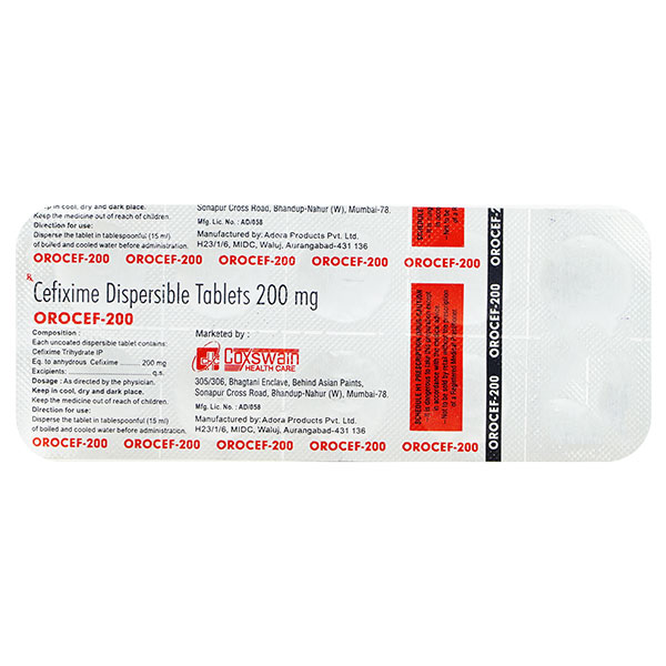 Orocef 200mg Tablet