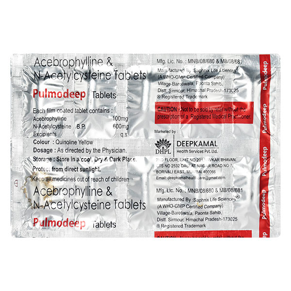 Pulmodeep 100mg/600mg Tablet