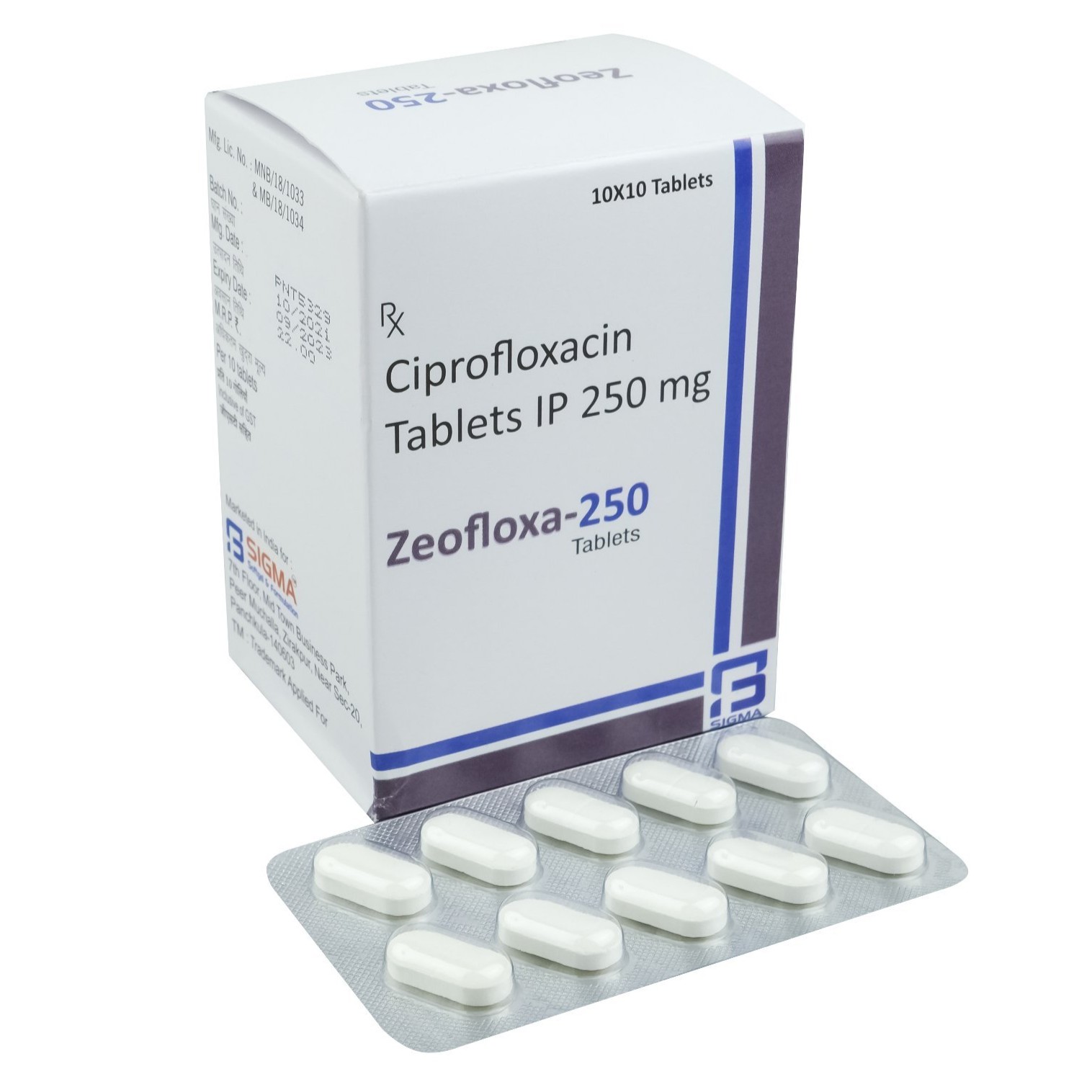 Zeofloxa 250mg Tablet