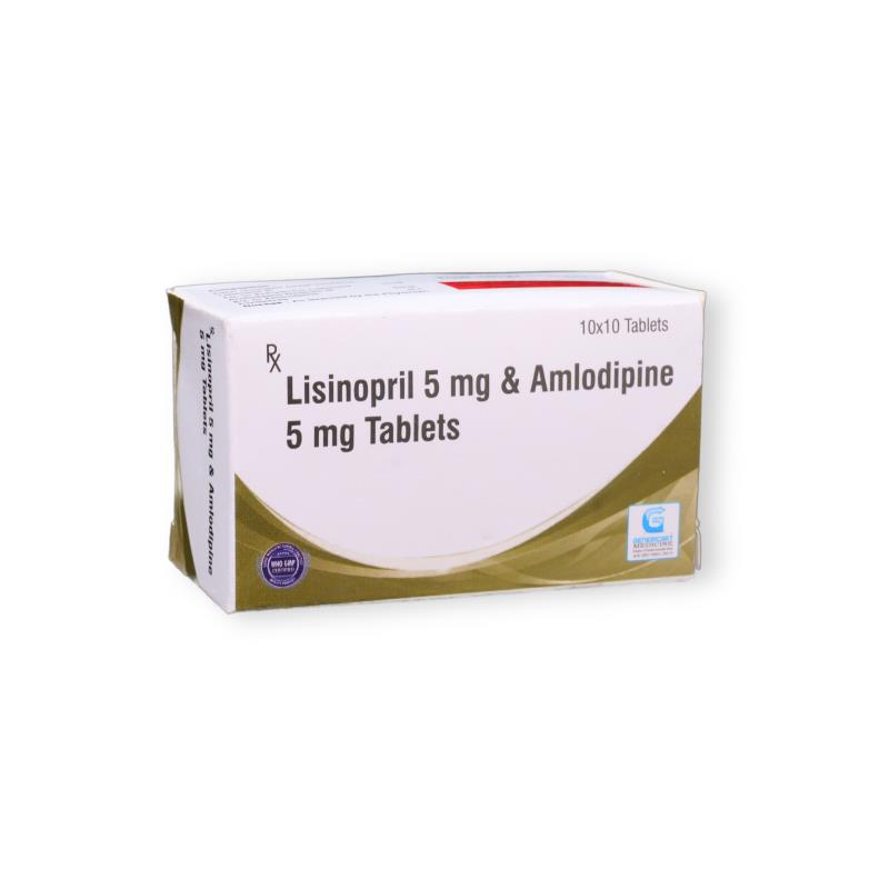 Genericart Amlodipine+Lisinopril 5mg/5mg Tablet