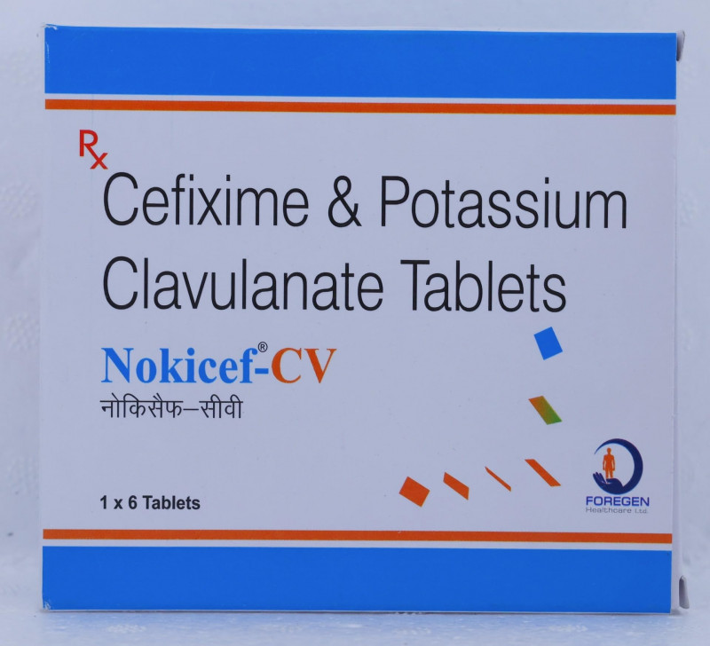 Nokicef CV 200 mg/125 mg Tablet Nokicef CV 200 mg/125 mg Tablet