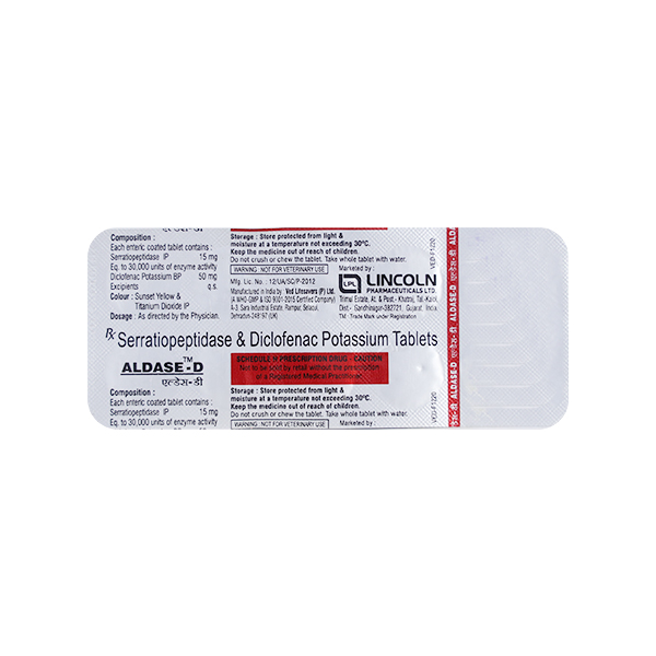 Aldase D 50mg/10mg Tablet