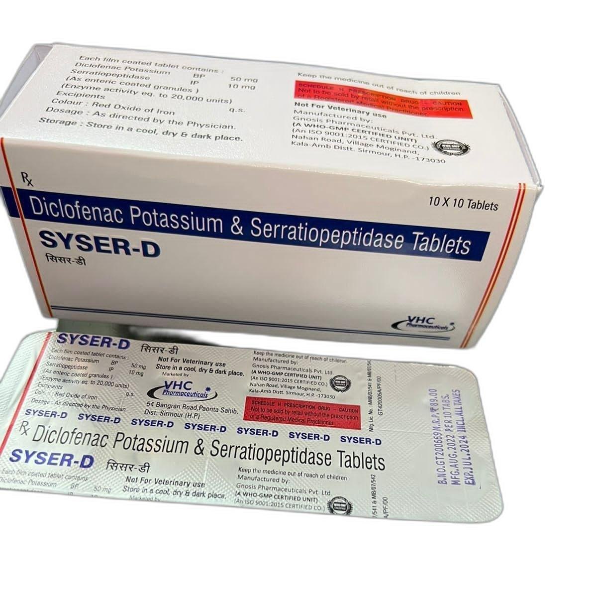 Syser D 50 mg/10 mg Tablet