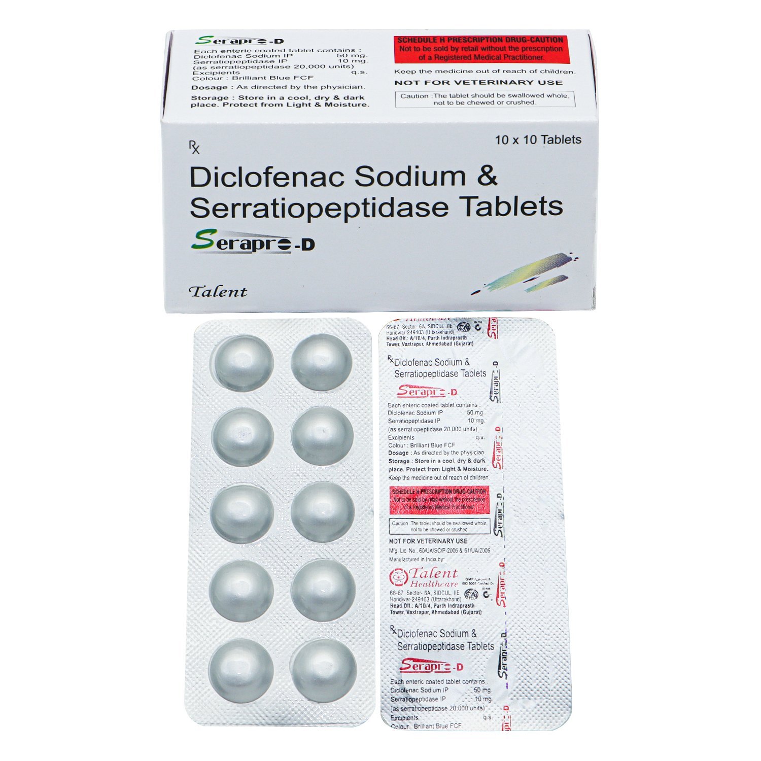 Serapro D 50 mg/10 mg Tablet