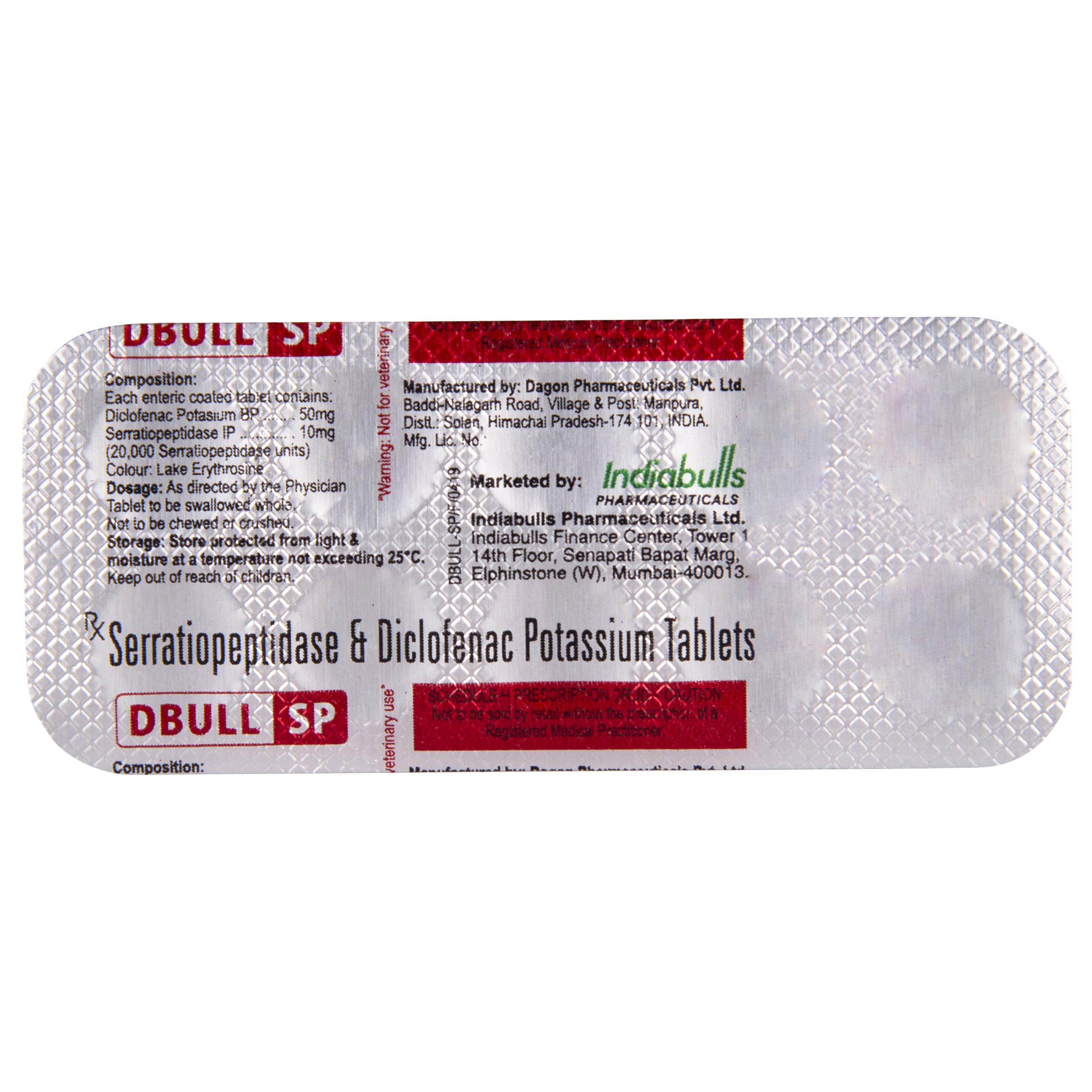 Dbull SP 50mg/10mg Tablet