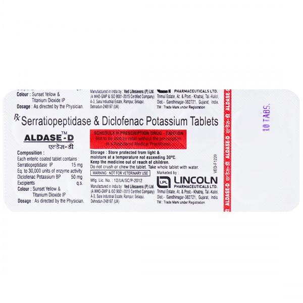Adase D 50mg/10mg Tablet