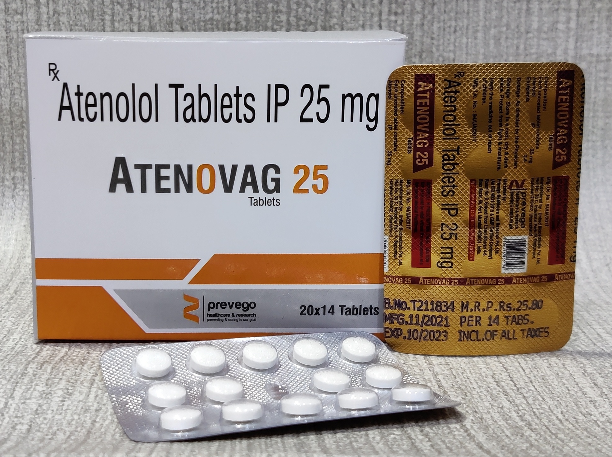Atenovag 25mg Tablet