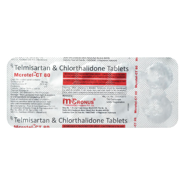Mcrotel CT 80mg/12.5mg Tablet