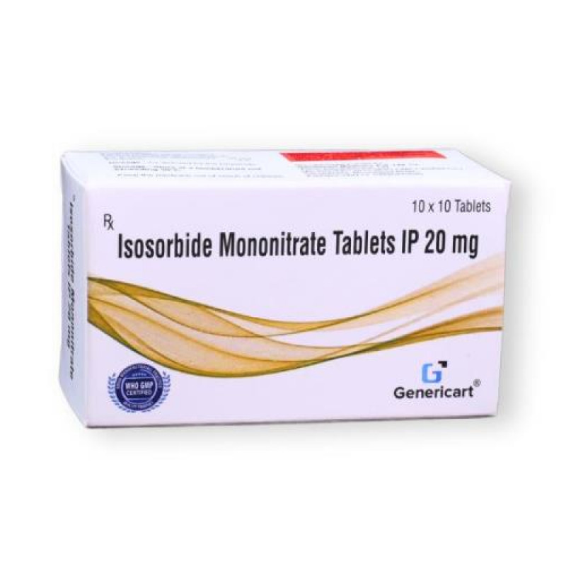 Genericart Isosorbide Mononitrate 20mg Tablet Genericart Isosorbide Mononitrate 20mg Tablet