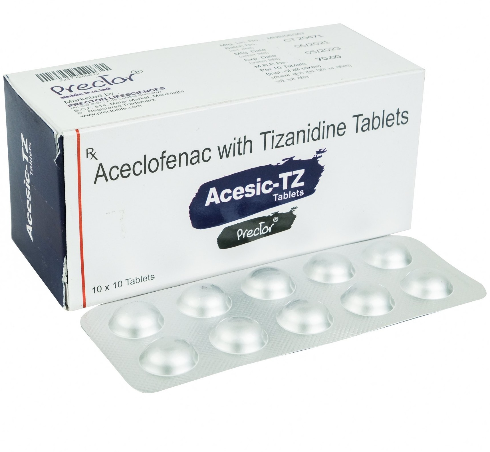 Acesic TZ 100mg/2mg Tablet