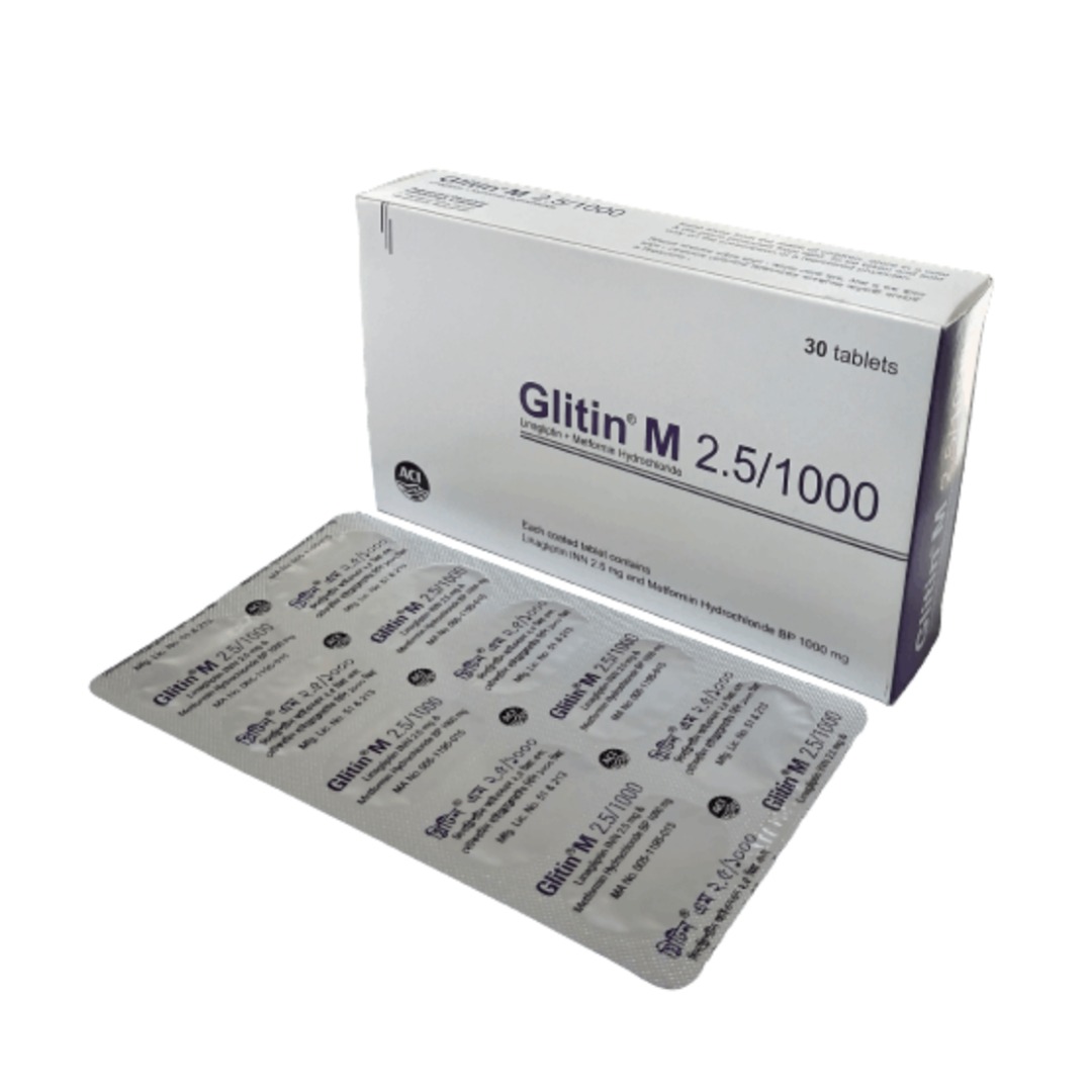 Glitin M 1000mg/2.5mg Tablet